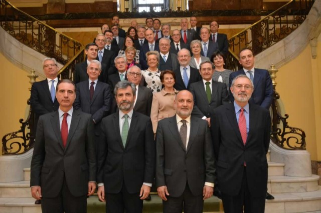 Los Magistrados del Tribunal Constitucional asisten al primer Encuentro de Cortes Internacionales, celebrado en el Tribunal Supremo.