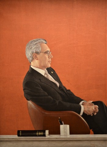 Pedro Cruz Villalón, 2002 [Pintura, retrato. Lienzo] - Hernán Cortés Moreno (1953-)