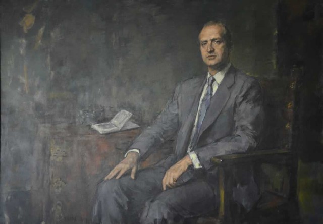 Juan Carlos I, 1982.  [Pintura, retrato. Lienzo] - Ricardo Macarrón Jaime (1926-2004)