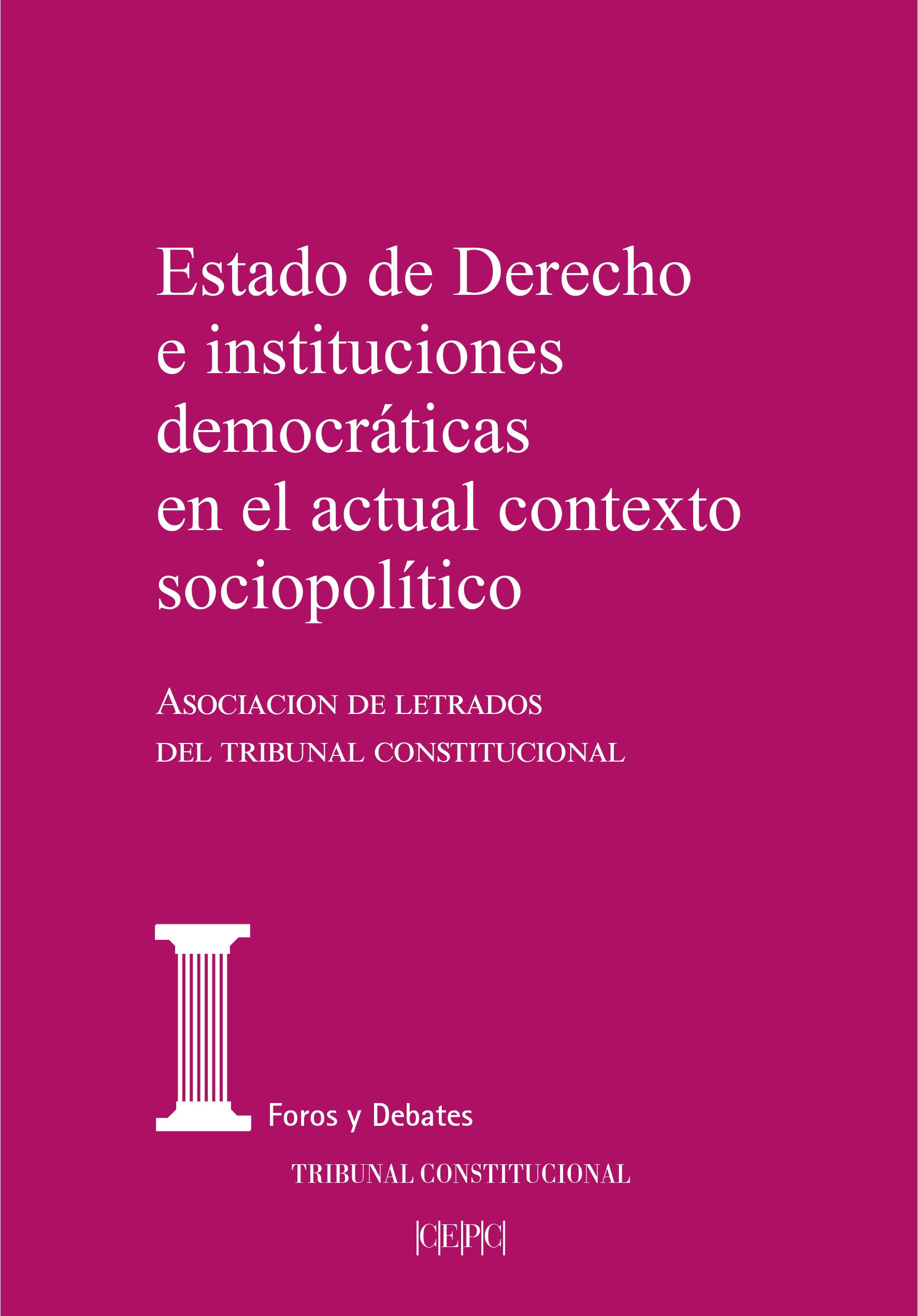 Portada: "Jornadas XXIX:  "Estado de Derecho e instituciones democrá..."
